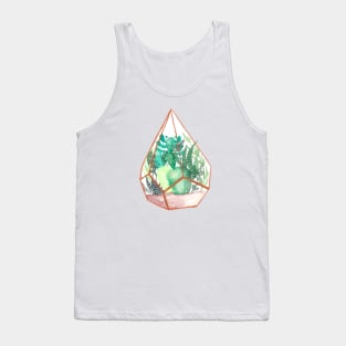 Watercolor Terrarium with copper accents Tank Top